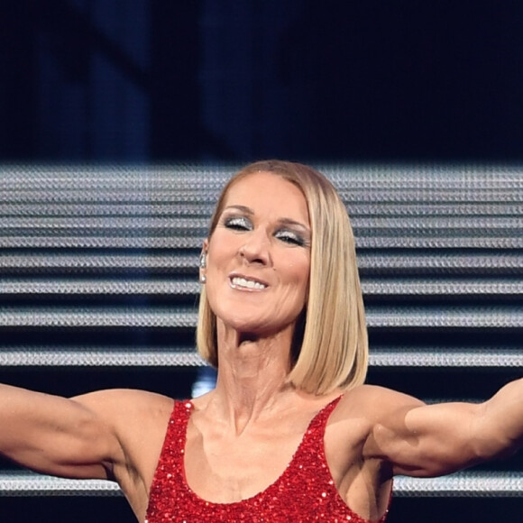 Céline Dion en concert à l'American Airlines Arena dans le cadre de sa tournée "Courage World Tour" à Miami, le 17 janvier 2020.
