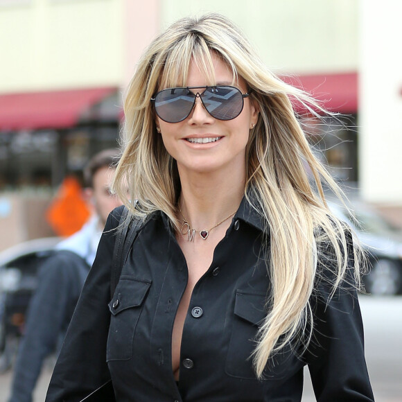 Heidi Klum arrive à l'enregistrement de l'émission America's got talent à Los Angeles le 7 mars 2020.