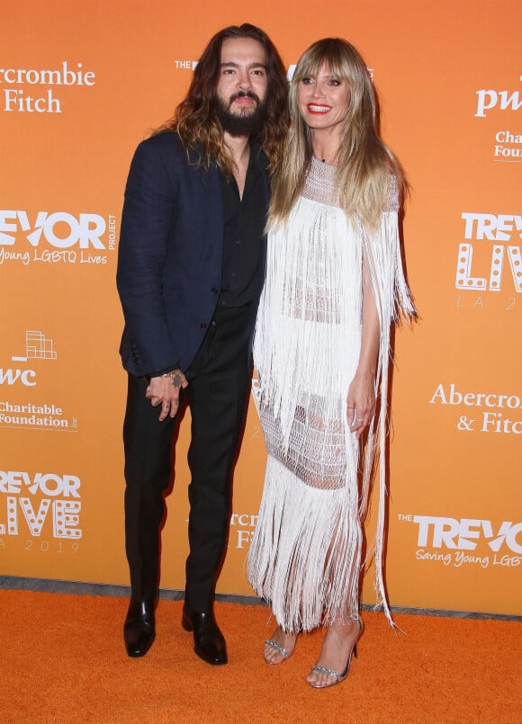 Tom Kaulitz et sa femme Heidi Klum - People à la soirée TrevorLIVE 2019 au Beverly Hilton Hotel à Beverly Hills, Los Angeles, le 17 novembre 2019.