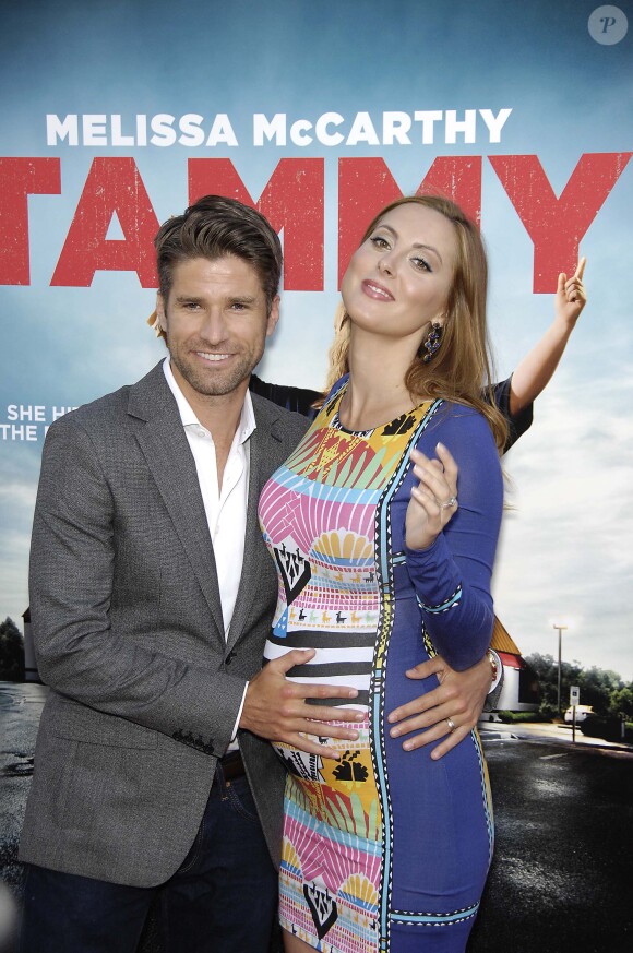 Kyle Martino et sa femme Eva Amurri (enceinte) lors de la première du film "Tammy" à Los Angeles, le 30 juin 2014.