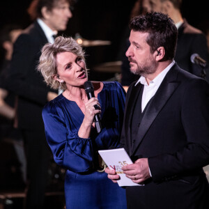 Sophie Davant et Bruno Guillon - 35ème cérémonie des Victoires de la musique à la Seine musicale de Boulogne-Billancourt, le 14 février 2020. © Cyril Moreau/Bestimage