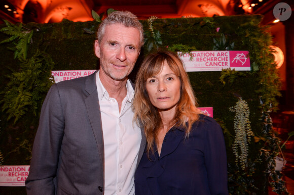 Exclusif - Denis Brogniart et sa femme Hortense Brogniart - Dîner de la Fondation ARC au Pavillon Cambon-Capucines à Paris, le 7 octobre 2019. © Rachid Bellak / Bestimage