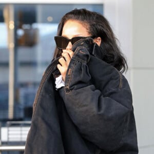 Exclusif - Rihanna arrive à l'aéroport de JFK à New York, le 28 janvier 2019.