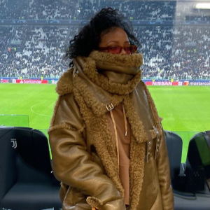 Rihanna au Juventus Stadium à Turin. Novembre 2019.