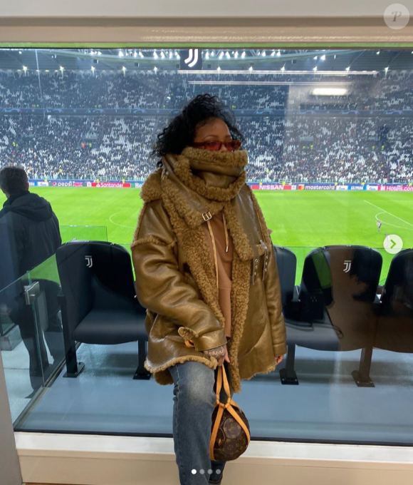Rihanna au Juventus Stadium à Turin. Novembre 2019.