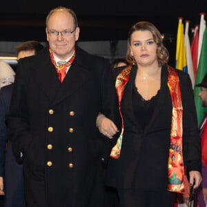 Le prince Albert II de Monaco, la princesse Stéphanie de Monaco et Camille Gottlieb - Soirée de Gala du 44ème Festival International du Cirque de Monte-Carlo à Monaco le 21 janvier 2020. Le Festival se déroule sous le chapiteau de Fontvieille du 16 au 26 janvier 2020. © Olivier Huitel / Pool Monaco / Bestimage