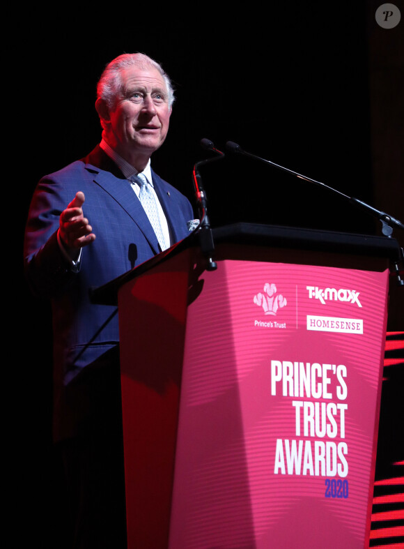 Le prince Charles, prince de Galles, assiste à la cérémonie "Prince's Trust Awards" au London Palladium à Londres, le 11 mars 2020.