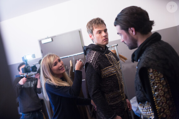 Exclusif - Charlie Boisseau - Showcase de la comédie musicale "La légende du roi Arthur" à Paris le 10 avril 2015.