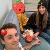 Hugo Clément avec Alexandra Rosenfeld, Ava et Jim, photo Instagram, le 8 février 2020