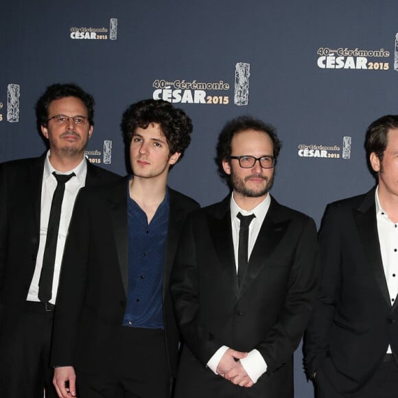 Vincent Lacoste, Thomas Lilti, Reda Kateb, Marianne Denicourt - Photocall de la 40e cérémonie des César au théâtre du Châtelet à Paris. Le 20 février 2015.