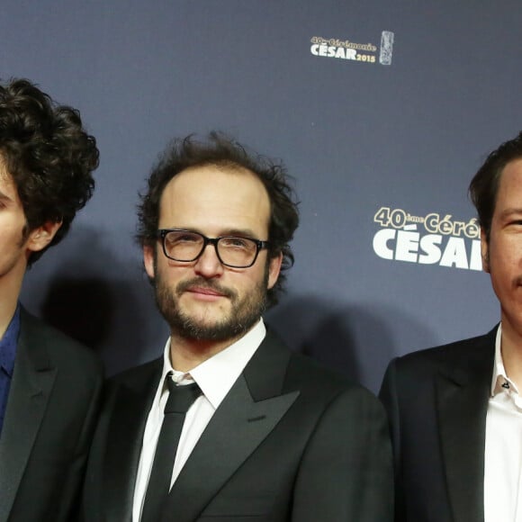 Vincent Lacoste, Thomas Lilti et Reda Kateb - Photocall de la 40e cérémonie des César au théâtre du Châtelet à Paris. Le 20 février 2015.
