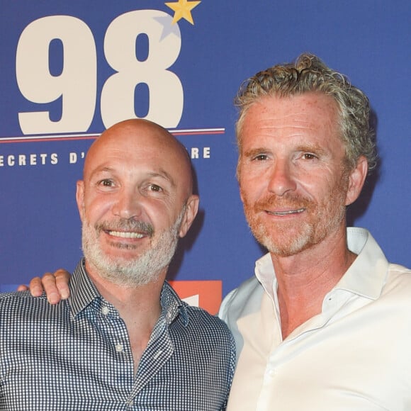 Frank Leboeuf et Denis Brogniart à la première du documentaire "98 Secrets d'une Victoire" au cinéma Gaumont Champs-Elysées Marignan à Paris, le 30 mai 2018. © Guirec Coadic/Bestimage