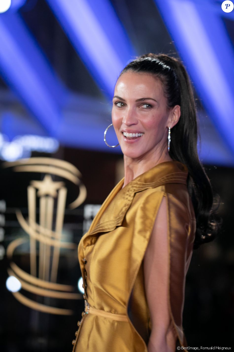 Linda Hardy (Miss France 1992) au photocall de la cérémonie d'ouverture