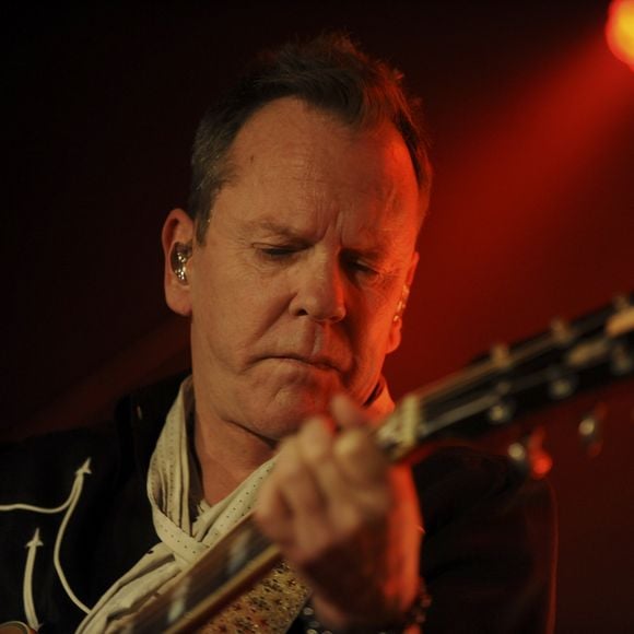Kiefer Sutherland en concert lors de sa tournée "Reckless and me" à Sheffield, Yorkshire, Royaume-Uni, le 25 février 2020. © Robin Burns/Zuma Press/Bestimage