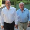 Exclusif - Au lendemain de son 60e anniversaire, François Hollande est venu embrasser son père Georges dans sa résidence à Cannes. Le 13 août 2014 crédit Franz Chavaroche-Alain Brun Jacob / Nice Matin / Bestimage
