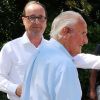 Exclusif - Au lendemain de son 60e anniversaire, le président François Hollande est venu embrasser son père Georges dans sa résidence à Cannes. Le 13 août 2014 crédit Franz Chavaroche-Alain Brun Jacob / Nice Matin / Bestimage