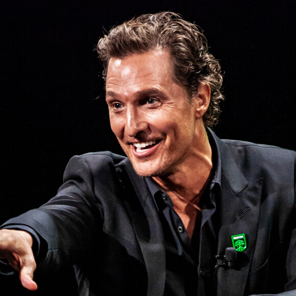 Matthew McConaughey tient une conférence de presse à Austin, Texas, Etats-Unis, le 23 août 2019. © Michael Mullenix/Zume Press/Bestimage