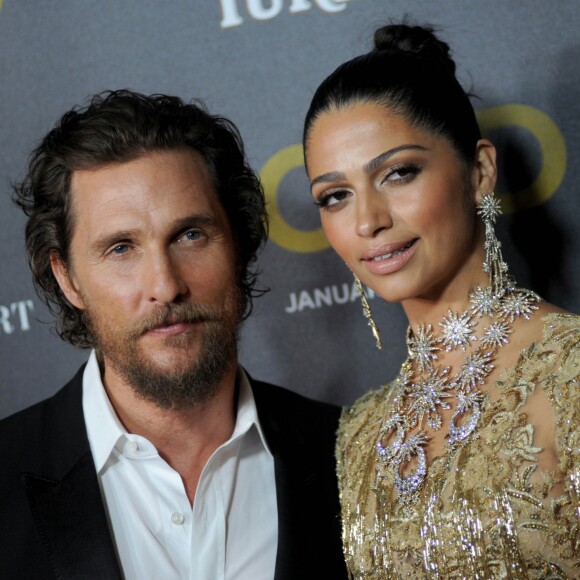 Matthew McConaughey et sa femme Camila Alves à la première de "Gold" à New York le 17 janvier 2017.