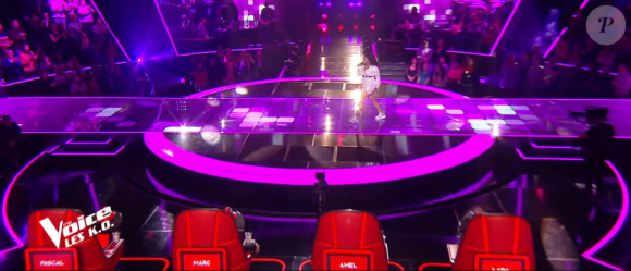 Toni lors des K.O de "The Voice" - Talent de Amel Bent. Émission du samedi 11 avril 2020, TF1