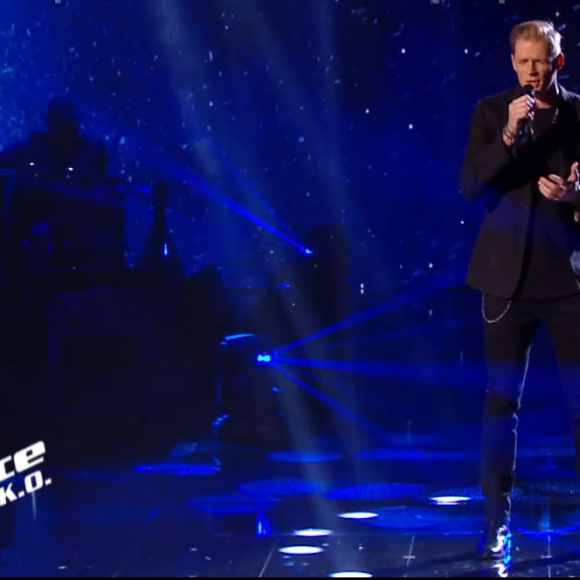 Terence lors des K.O de "The Voice" - Talent de Amel Bent. Émission du samedi 11 avril 2020, TF1
