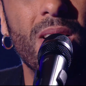 Ryadh lors des K.O de "The Voice" - Talent de Amel Bent. Émission du samedi 11 avril 2020, TF1