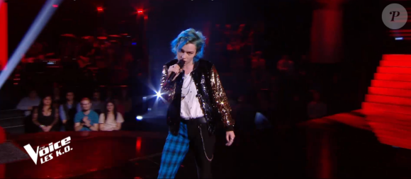 Anna lors des K.O de "The Voice" - Talent de Amel Bent. Émission du samedi 11 avril 2020, TF1