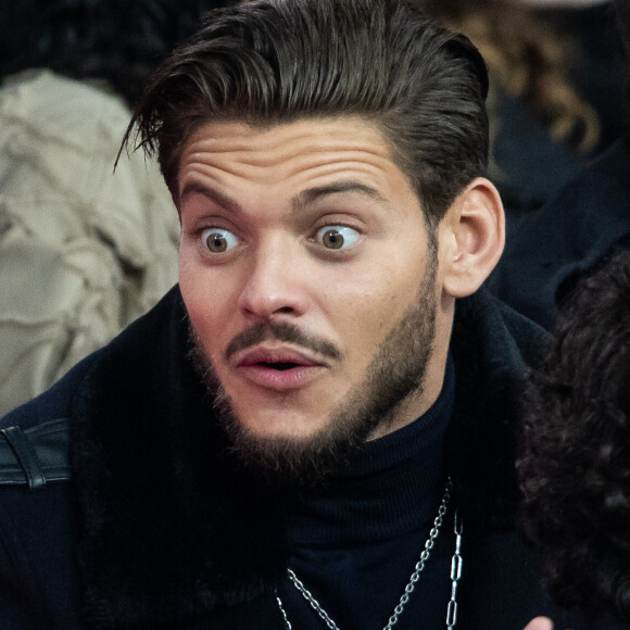 Rayane Bensetti dans les tribunes lors du match de championnat de Ligue 1 Conforama opposant le Paris Saint-Germain (PSG) aux Girondins de Bordeaux au Parc des Princes à Paris, France, le 23 février 2020. Le PSG a gagné 4-3. © Cyril Moreau/Bestimage