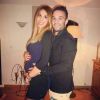 Mathieu Valbuena et Fanny Lafon, enceinte de leur fille Léa, le 11 novembre 2015.