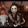 Mathieu Valbuena avec sa fille Léa pour Halloween, le 1er novembre 2019.