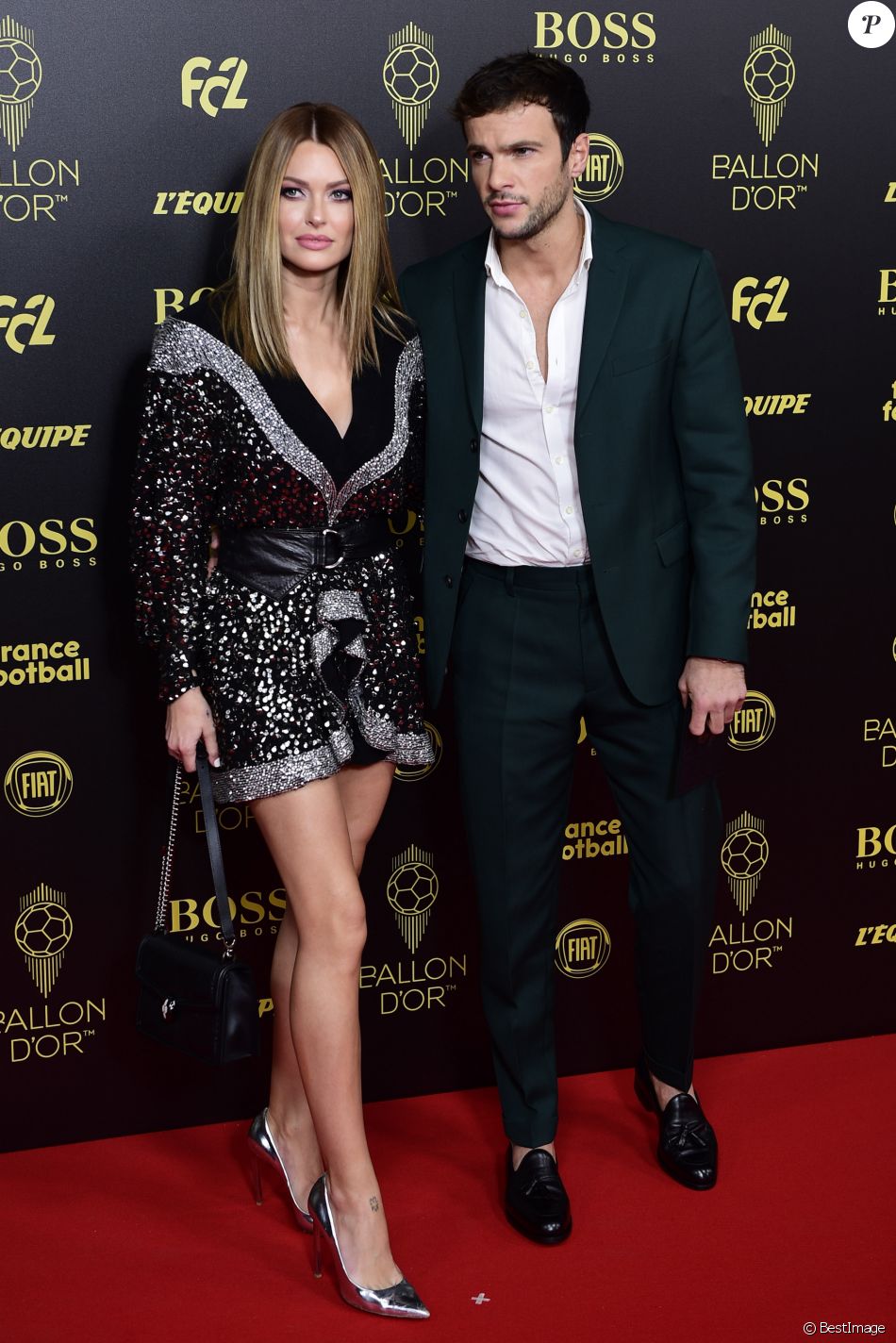 Caroline Receveur et son compagnon Hugo Philip - Cérémonie du Ballon d