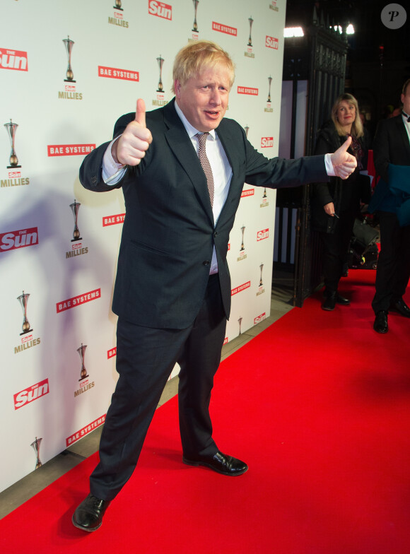 Le Premier ministre Boris Johnson au photocall de la soirée des Sun Military Awards au Banqueting House à Londres, le 6 février 2020.