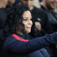 Sarah Fraisou  (Les vacances des Anges 3) dans les tribunes du parc des princes le 7 octobre 2018  