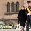 Le grand-duc Henri de Luxembourg et la grande-duchesse Maria Teresa de Luxembourg lors des obsèques du grand-duc Jean de Luxembourg en la cathédrale Notre-Dame à Luxembourg le 4 mai 2019.