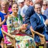 La princesse Victoria de Suède et le prince Daniel lors de la fête nationale dans le parc du palais Haga à Stockholm le 6 juin 2019.