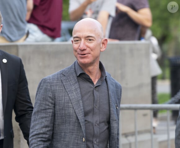Jeff Bezos à l'inauguration du "Statue of Liberty Museum" à Battery Park à New York, le 15 mai 2019.
