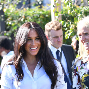 Meghan Markle, duchesse de Sussex, est au magasin John Lewis sur Oxford Street pour le lancement de sa collection capsule Smart Works à Londres le 12 septembre 2019.