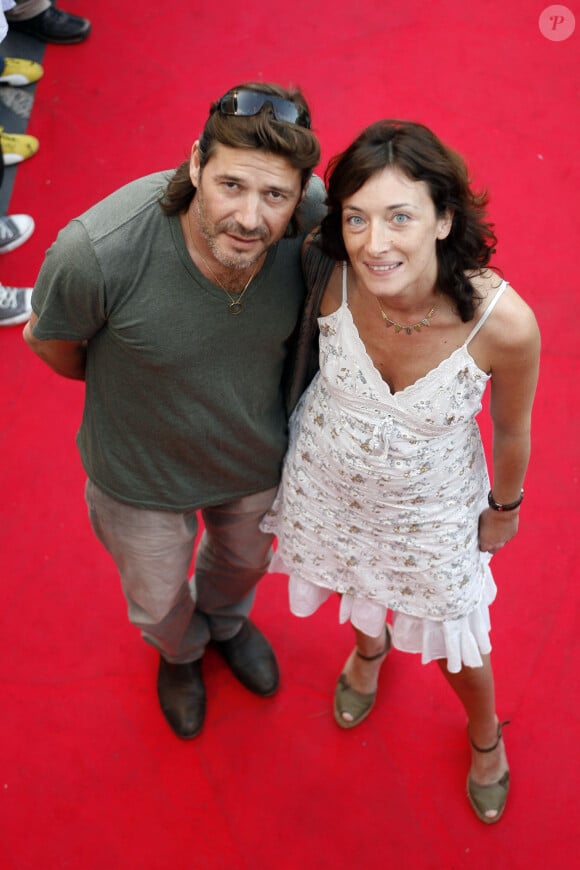 Franck Buchter et Delphine Serina lors du Festival "Les Hérault de la Télé 2009" au Cap d'Agde, le 26 octobre 2009