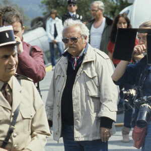 Louis de Funès lors du tournage du film "Le Gendarme et les gendarmettes" en novembre 1982.