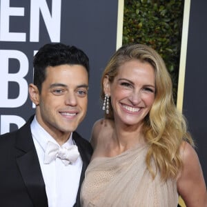 Rami Malek et Julia Roberts - Photocall de la 76ème cérémonie annuelle des Golden Globe Awards au Beverly Hilton Hotel à Los Angeles, le 6 janvier 2019. © Kevin Sullivan / Zuma Press / Bestimage