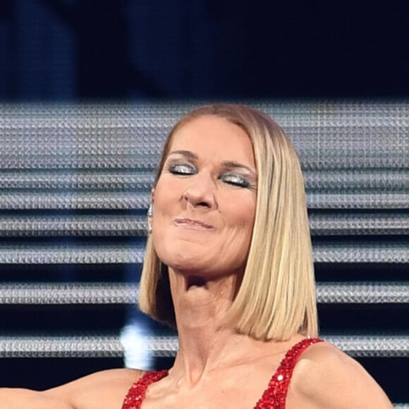 Céline Dion en concert à l'American Airlines Arena dans le cadre de sa tournée "Courage World Tour" à Miami, le 17 janvier 2020.
