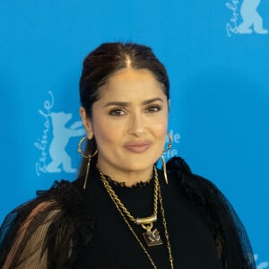 Salma Hayek - Conférence de presse avec les acteurs du film "The Roads Not Taken" lors du 70ème Festival international du film de Berlin, La Berlinale. Le 26 février 2020