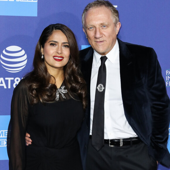 Salma Hayek et son mari Francois-Henri Pinault au photocall d'ouverture de la 31ème édition du "Palm Springs Film Festival