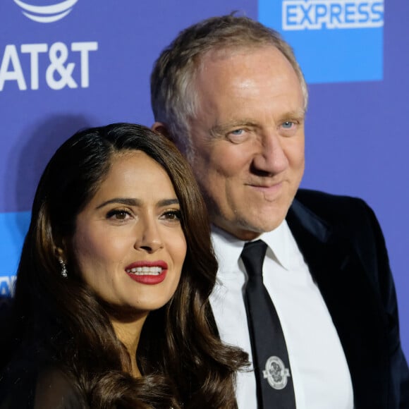 Salma Hayek et son mari François-Henri Pinault au photocall d'ouverture de la 31ème édition du "Palm Springs Film Festival F