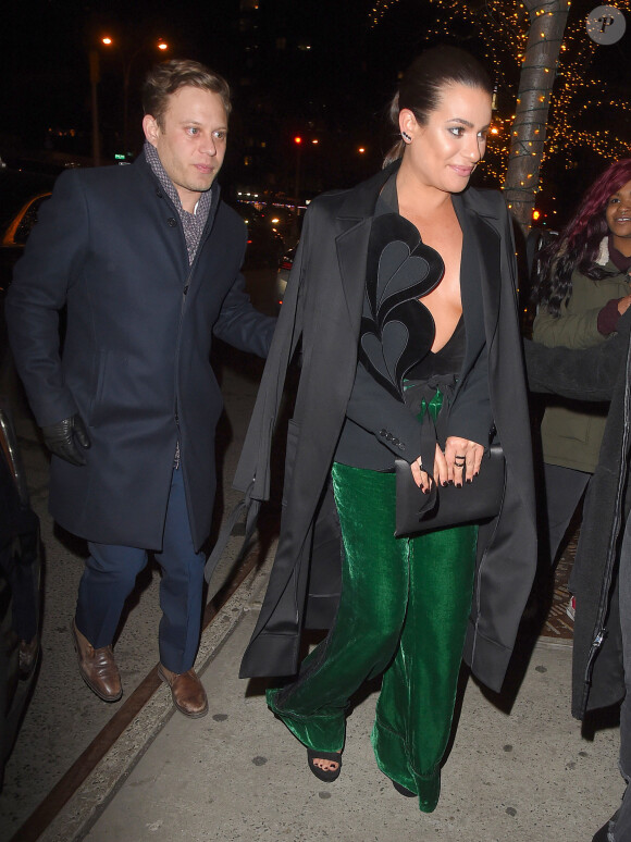Lea Michele et son nouveau compagnon Zandy Reich à New York le 25 janvier 2018.