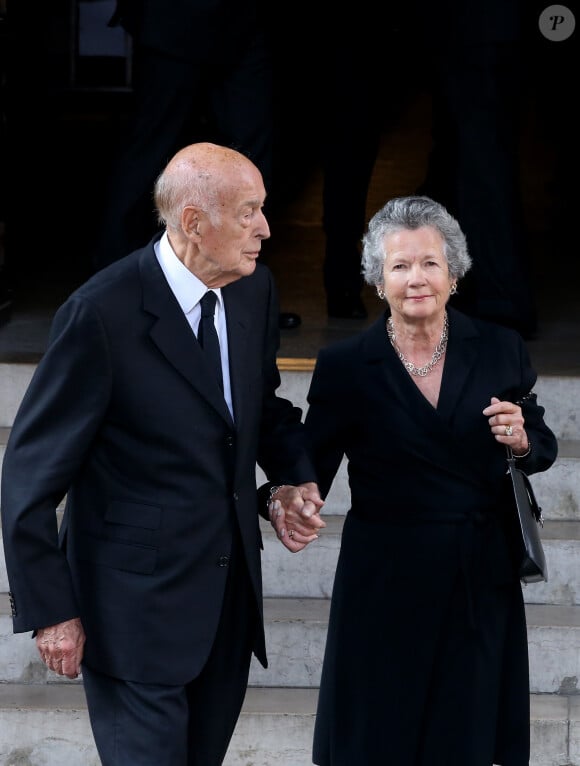 Valéry Giscard d'Estaing et sa femme Anne-Aymone à Neuilly-sur-Seine, en 2017