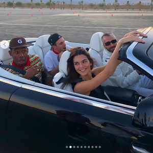 Kendall Jenner en voiture avec Tyler, The Creator. Novembre 2019.