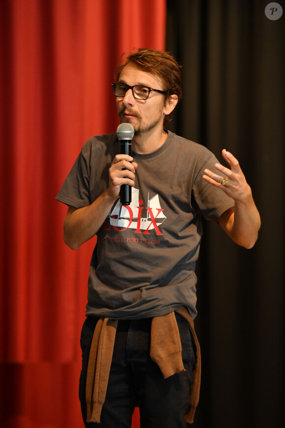 Exclusif - Lorant Deutsch a rencontré les élèves niçois de 4eme et 3eme du collège Don Bosco dans le cadre de l'opération "Théâtre pour Tous" à Nice, le 4 octobre 2019. © Bruno Bébert/Bestimage