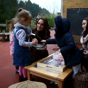 Kate Catherine Middleton, duchesse de Cambridge, en visite au centre pour enfants "Ely & Caerau" à Cardiff. Le 22 janvier 2020