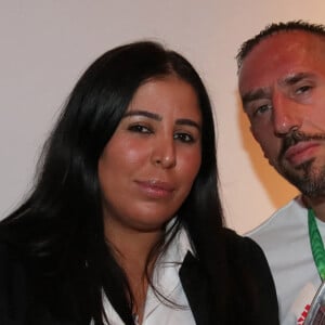 Franck Ribery avec sa femme Wahiba Ribery au banquet d'après match de la finale de la Coupe d'Allemagne "Bayern de Munich - Borussia Dortmund". Le FC Bayern Munich est Champion d'Allemagne 2016 et remporte la Coupe d'Allemagne 2016. Photo by DPA/ABACAPRESS.COM