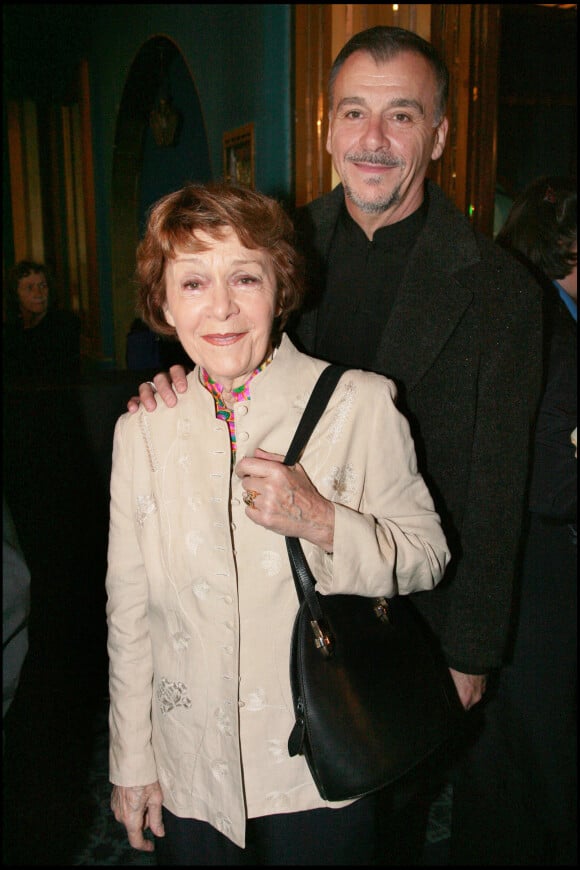 Annick Alane et son fils Bernard Alane en avril 2008 à Paris pour la 22e Nuit des Molières.